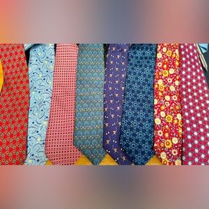 Eight gorgeous Hermes ties for sale.